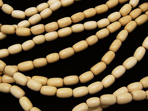 1strand $3.79! White Wood Rice 8 x 5 x 5 mm 1strand beads (aprx.15 inch / 38 cm)