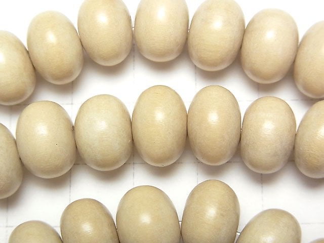 White Wood Rondelle 12x12mm 1strand beads (aprx.15inch/36cm)