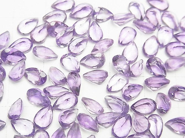 Hochwertiger Amethyst AAA Lose Stein Birnenform Facettiert 8x5mm 5 Stück