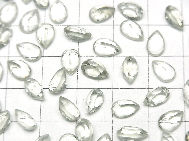 Hochwertiger Grüner Amethyst AAA Lose Stein Birnenform Facettiert 8x5mm 5 Stück