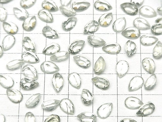 Hochwertiger Grüner Amethyst AAA Lose Stein Birnenform Facettiert 8x5mm 5 Stück