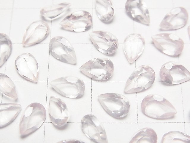 Hochwertiger Madagaskar Rosenquarz AAA Lose Steine Tropfenform Facettiert 8x5mm 5Stücke
