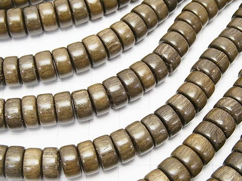1strand $4.79! Gray Wood Rondelle 10 x 10 x 5 mm 1strand beads (aprx.15 inch / 38 cm)