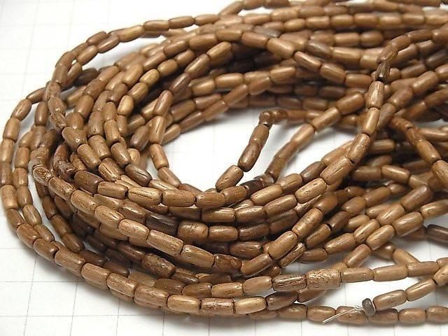 Wood Beads Rice 6x3x3mm 1strand beads (aprx.15inch/38cm)