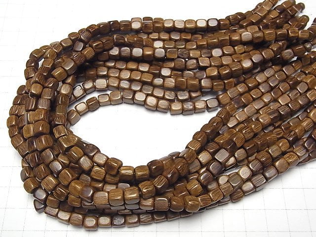 1strand $4.19! Wood Beads Cube 6x6x6mm 1strand beads (aprx.15inch/38cm)