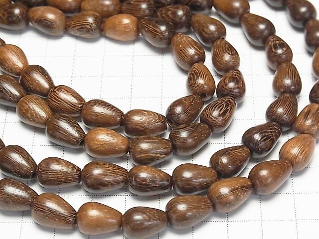 Wood Beads Vertical Hole Drop 14x10x10mm 1strand beads (aprx.15inch/38cm)