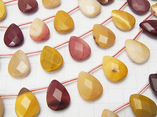Mookaite Faceted Pear Shape 20 x 15 x 7 half or 1 strand beads (aprx.15 inch / 36 cm)