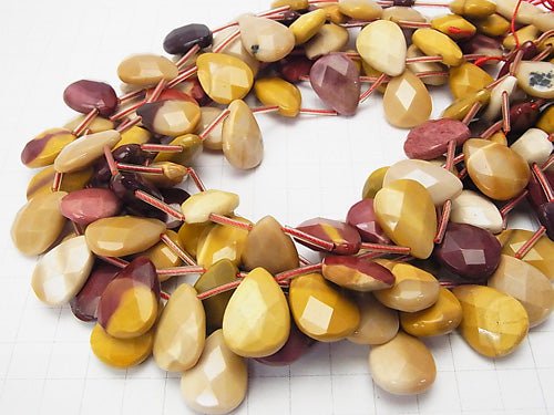 Mookaite Faceted Pear Shape 20 x 15 x 7 half or 1 strand beads (aprx.15 inch / 36 cm)