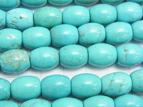 1strand $5.79! Magnesite Turquoise Tube -Rice 12x10x10mm 1strand beads (aprx.15inch/37cm)