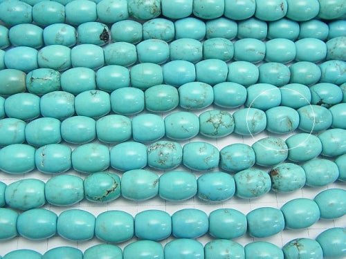 1strand $5.79! Magnesite Turquoise Tube -Rice 12x10x10mm 1strand beads (aprx.15inch/37cm)