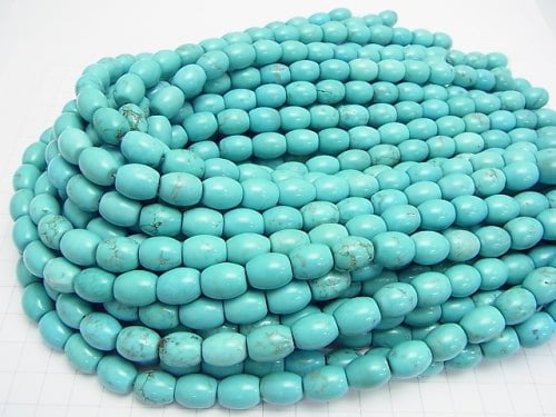 1strand $5.79! Magnesite Turquoise Tube -Rice 12x10x10mm 1strand beads (aprx.15inch/37cm)