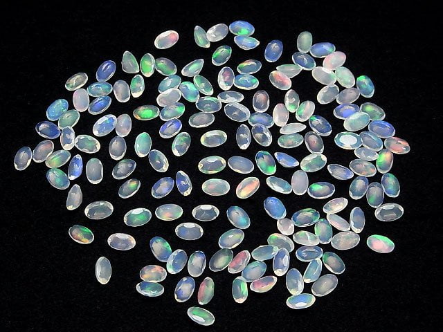 Hohe Qualität Äthiopischer Opal AAA oval facettiert 5 x 3 mm 10 Stück 13,99 $!