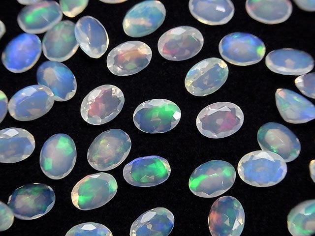 Hohe Qualität Äthiopischer Opal AAA oval facettiert 8 x 6 mm 5 Stück 34,99 $!