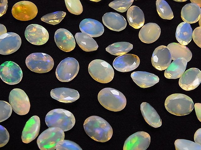 Hohe Qualität Äthiopischer Opal AAA oval facettiert 9 x 7 mm 5 Stück 49,99 $!