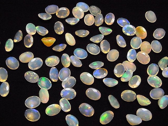 Hohe Qualität Äthiopischer Opal AAA oval facettiert 9 x 7 mm 5 Stück 49,99 $!