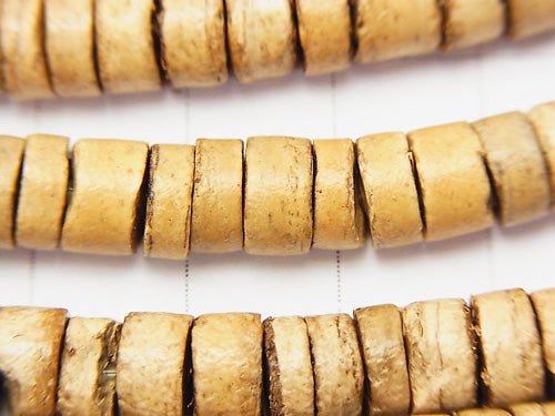 1Strang $2.79! Kokosnuss Tube 7 x 7 x 3 mm natürliche Farbe 1Strang Perlen (ca. 22 Zoll / 56 cm)