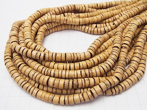1Strang $2.79! Kokosnuss Tube 7 x 7 x 3 mm natürliche Farbe 1Strang Perlen (ca. 22 Zoll / 56 cm)