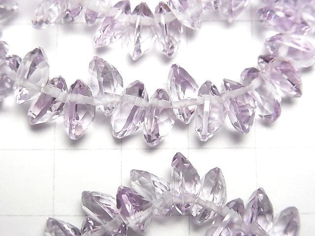 Hochwertiger Rosenamethyst AAA oval facettiert 9x6x5mm 1/4-Armband