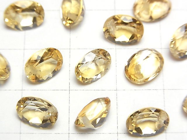 Hochwertiger Citrin AAA oval facettiert 9x7x5mm 1/4-Armband