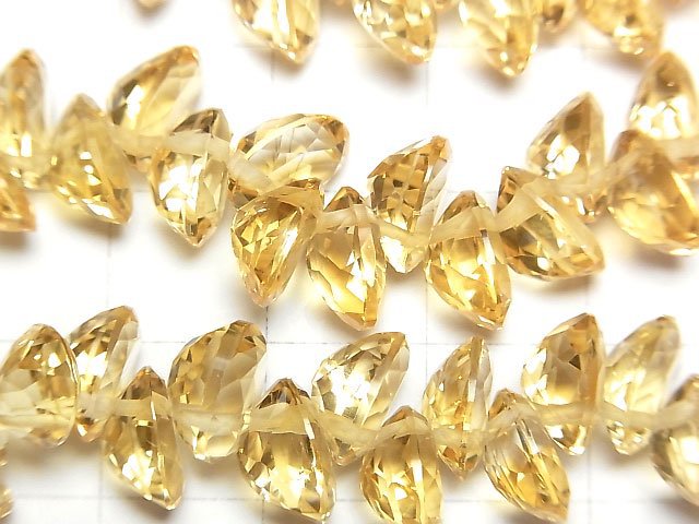 Hochwertiger Citrin AAA oval facettiert 9x7x5mm 1/4-Armband