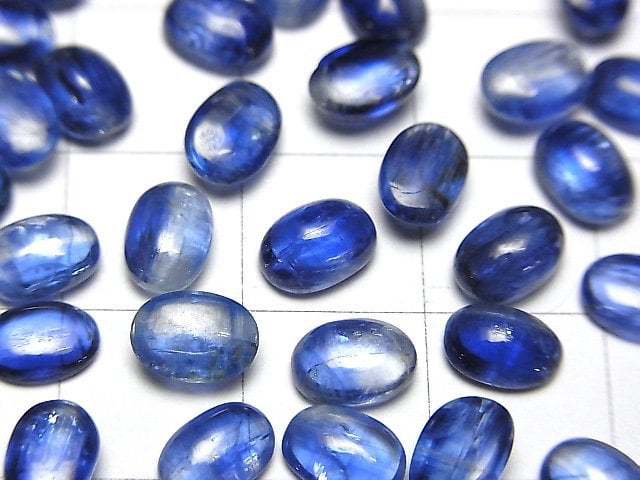 Hochwertiger Nepal Kyanit AAA- Oval Cabochon 7 x 5 mm 5 Stück