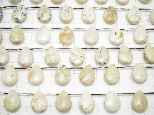 African Opal Pear shape (Smooth) 18x13x5mm half or 1strand beads (aprx.15inch/36cm)