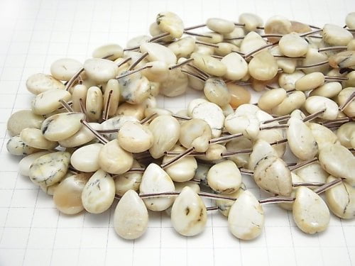 African Opal Pear shape (Smooth) 18x13x5mm half or 1strand beads (aprx.15inch/36cm)