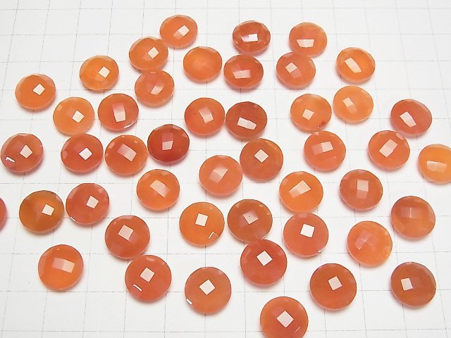 Hochwertiger Karneol AAA unbohrter Münze Kissen Schnitt 12x12mm 3 Stück 13,99 $!