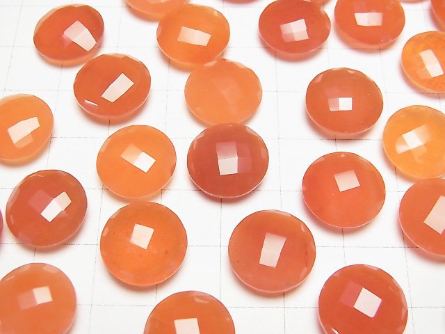 Hochwertiger Karneol AAA unbohrter Münze Kissen Schnitt 14x14mm 3 Stück 17,99 $!