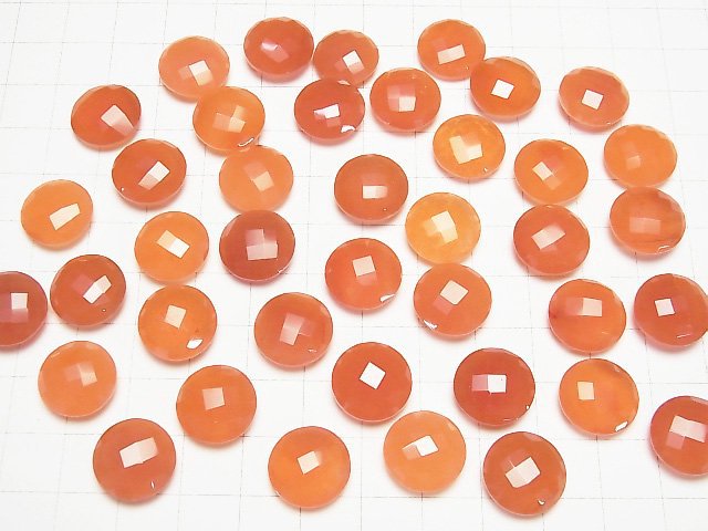 Hochwertiger Karneol AAA unbohrter Münze Kissen Schnitt 14x14mm 3 Stück 17,99 $!