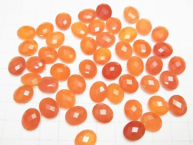 Hochwertiger Karneol AAA unbohrter ovaler Kissen Schnitt 12x10mm 4 Stück 14,99 $!