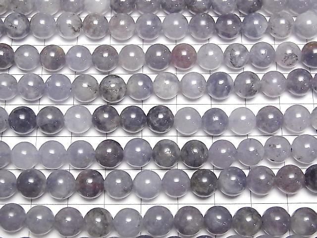 血絲堇青石 AA 圓珠 8mm 1串 (約15英吋/37公分)