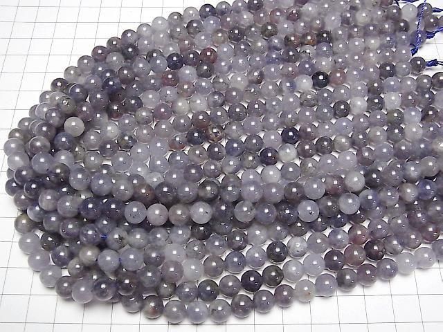 血絲堇青石 AA 圓珠 8mm 1串 (約15英吋/37公分)