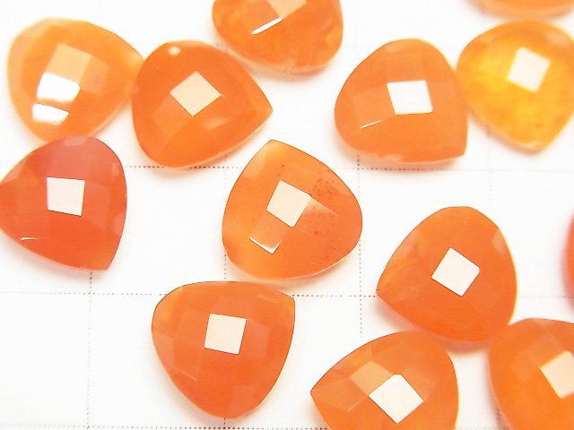 Hochwertiger Karneol AAA Unbohrter Kastanien-Kissen-Schliff 10x10mm 4 Stück $9.79!
