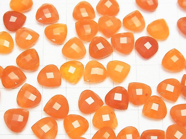 Hochwertiger Karneol AAA Unbohrter Kastanien-Kissen-Schliff 10x10mm 4 Stück $9.79!