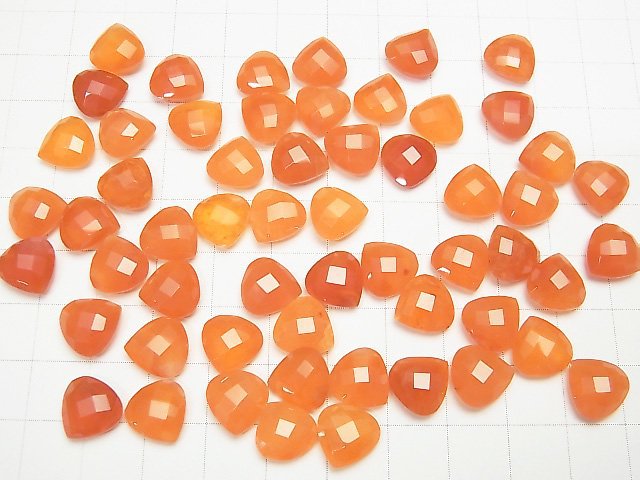 Hochwertiger Karneol AAA Unbohrter Kastanien-Kissen-Schliff 10x10mm 4 Stück $9.79!
