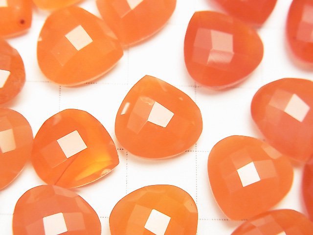 Hochwertiger Karneol AAA Unbohrter Kastanien-Kissen-Schliff 12x12mm 3 Stück $13.99!