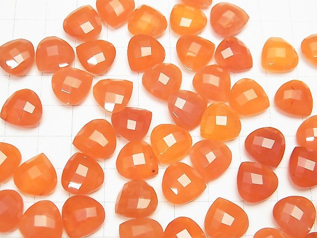 Hochwertiger Karneol AAA Unbohrter Kastanien-Kissen-Schliff 12x12mm 3 Stück $13.99!