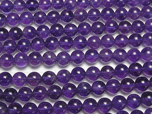 Amethyst AAA rund 6mm halb oder 1 Strang Perlen (ca. 15 Zoll / 37 cm)