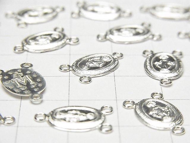 925 純銀聖牌玫瑰經項鍊零件 16x10mm 1個