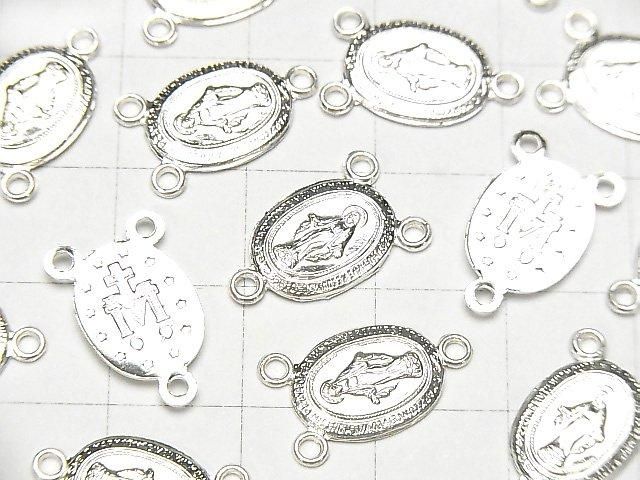 925 純銀聖牌玫瑰經項鍊零件 16x10mm 1個