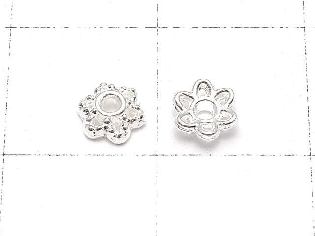 金屬串珠帽 4x4x1.5mm 淺銀色 10個