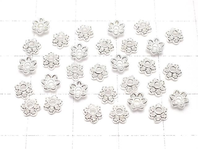 金屬串珠帽 4x4x1.5mm 淺銀色 10個