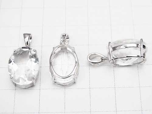 1 Stück 15,99 $! Hochwertiger Kristall AAA Oval facettiert 16 x 12 mm Anhänger Silber 925 1 Stück