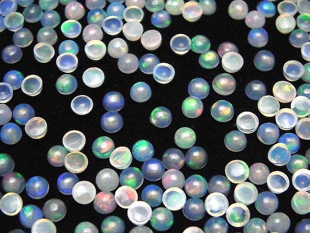 Hochwertiger äthiopischer Opal AAA runde Cabochon 4x4mm 10 Stück
