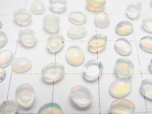 Hochwertiger äthiopischer Opal AAA ovale Cabochon 5x4mm 10 Stück