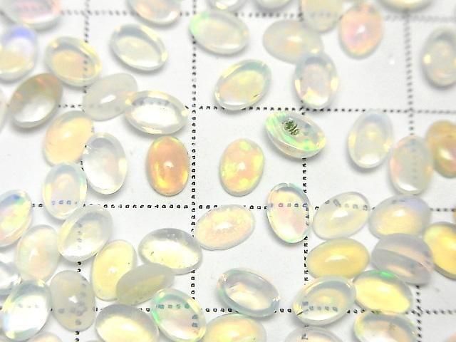 Hochwertiger äthiopischer Opal AAA ovaler Cabochon 6x4mm 5 Stück