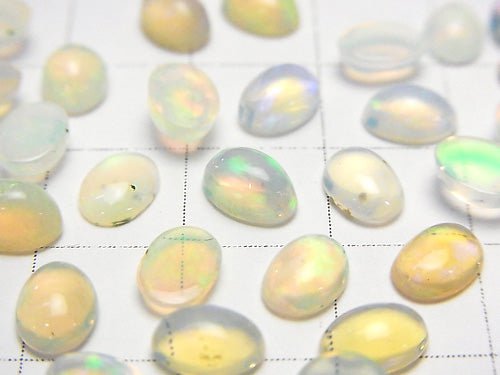 Hochwertiger äthiopischer Opal AAA ovaler Cabochon 7x5mm 5 Stück