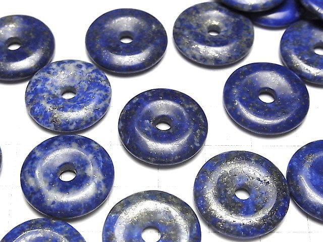 Lapislazuli AA+ Münze (Donut) 20x20x4mm 3 Stück