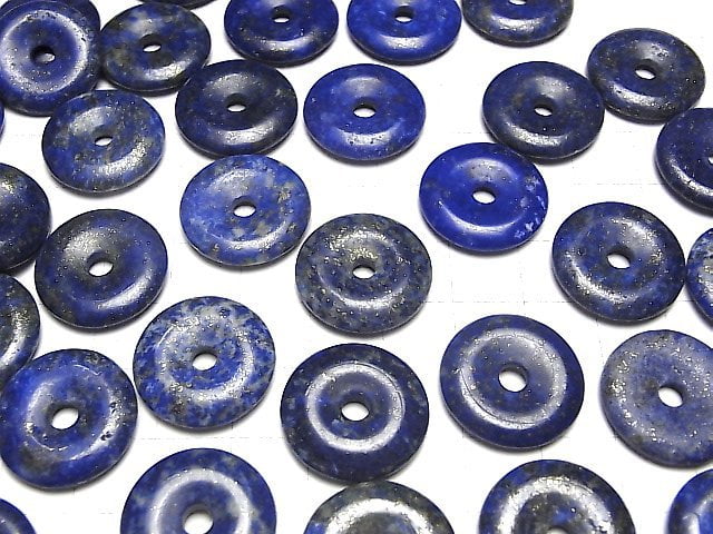 Lapislazuli AA+ Münze (Donut) 20x20x4mm 3 Stück